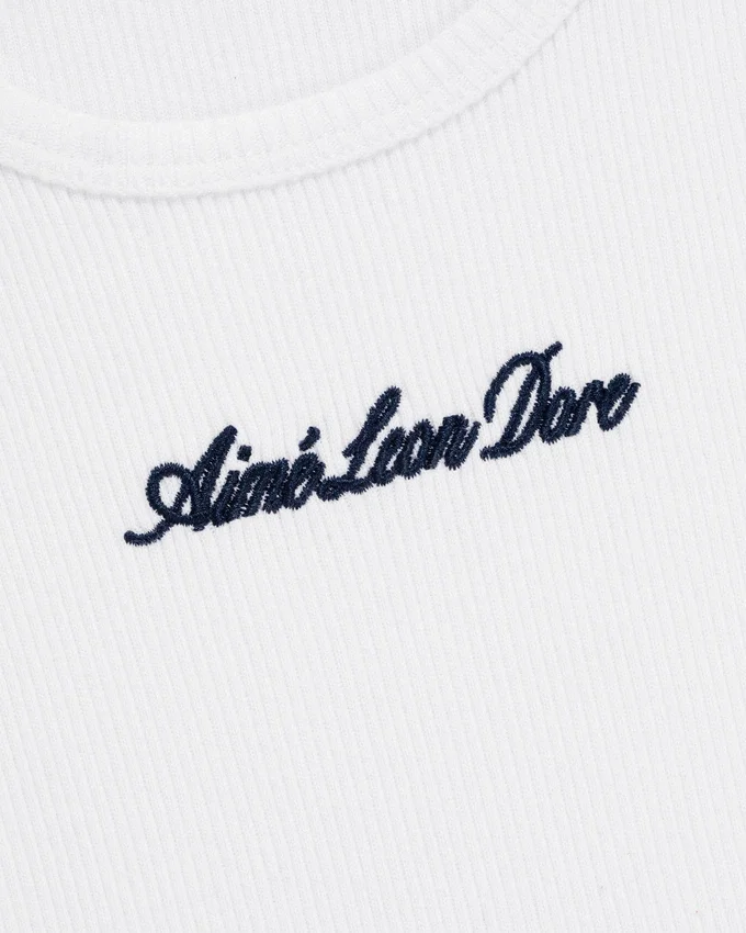 Tanktop med broderad logotyp