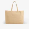 Tote-väska i nubuck med krokodilprägling