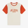Tvättad T-shirt med ringad krage